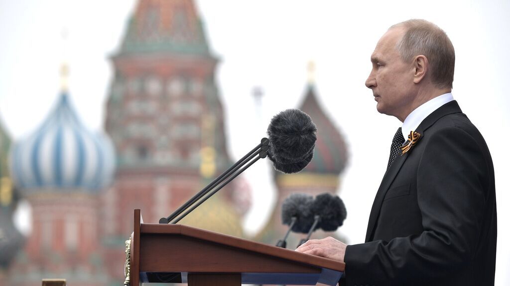 Putin en el desfile de la victoria
