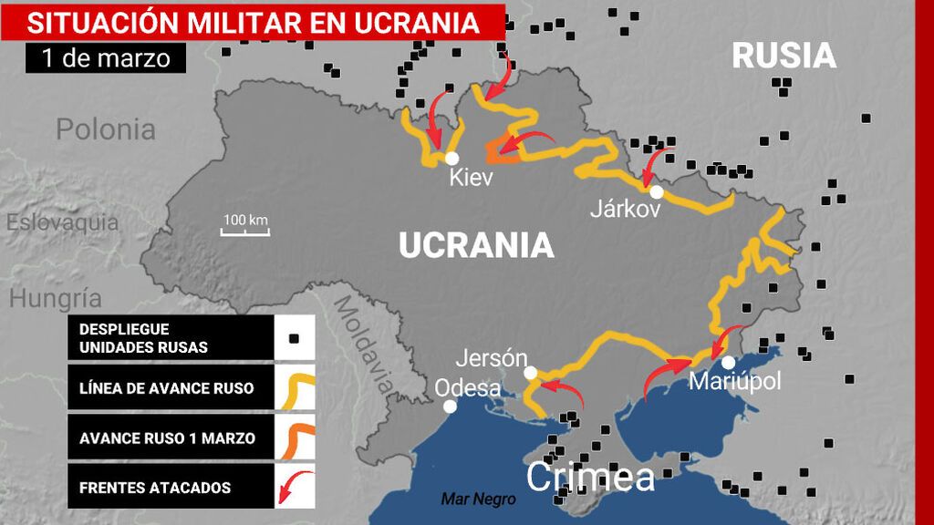 Situación militar en Ucrania el 1 de marzo