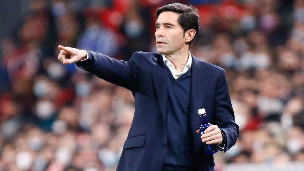 Marcelino en la previa del partido de Copa contra el Valencia