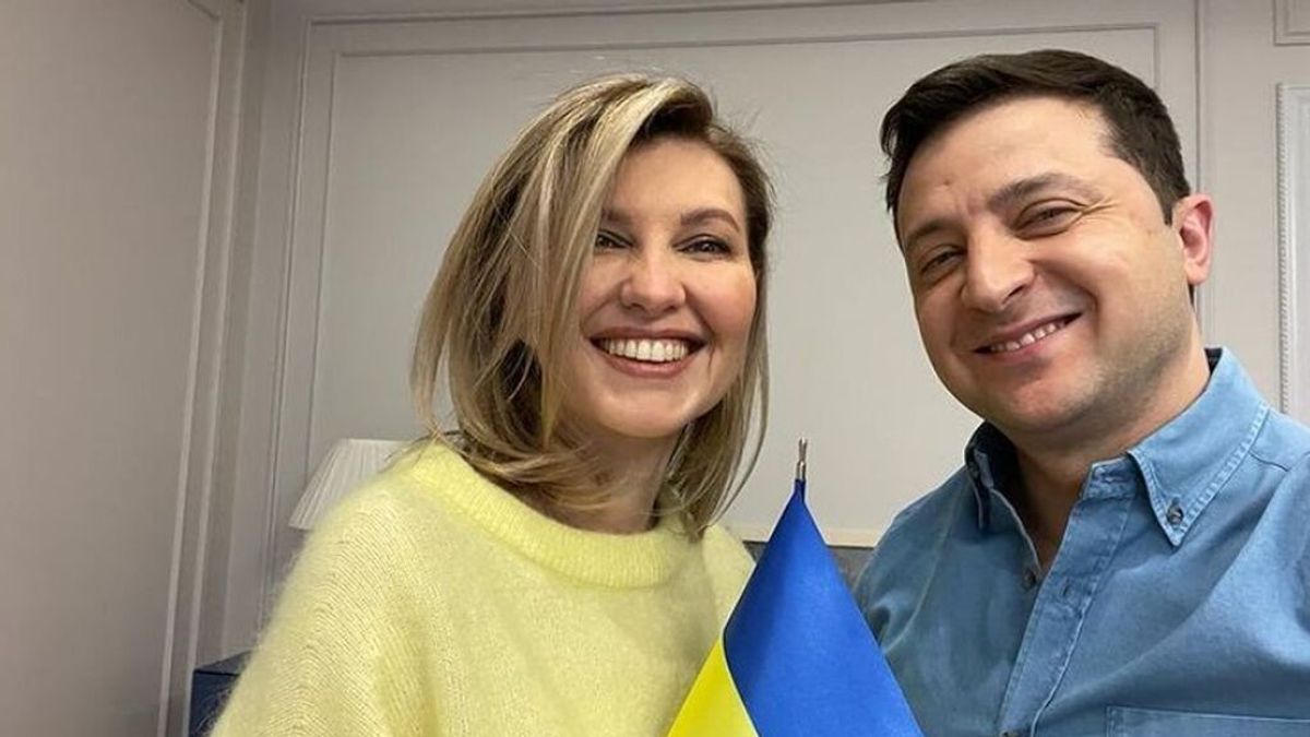 Olena Zelenska y su marido Volodimir Zelenski, el presidente de Ucrania