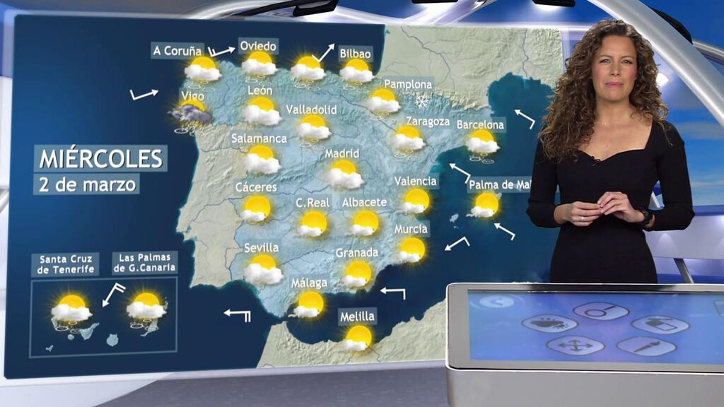 Se acerca un frente con lluvias y fuerte viento: el tiempo que hará en España el miércoles, 2 de marzo
