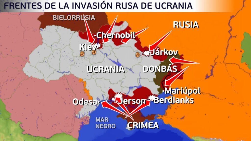 Otros frentes en la guerra de Rusia en Ucrania
