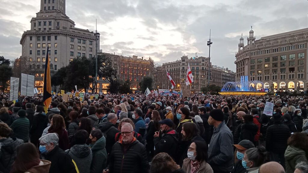 Manifestación contra la guerra en Barcelona