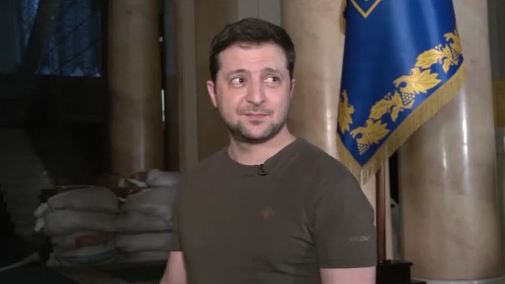 La entrevista al presidente Zelenski desde su búnker en Kiev