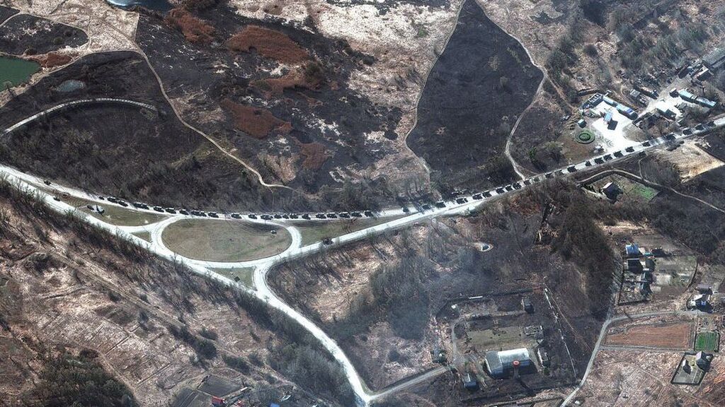 Convoy ruso dirección Kiev