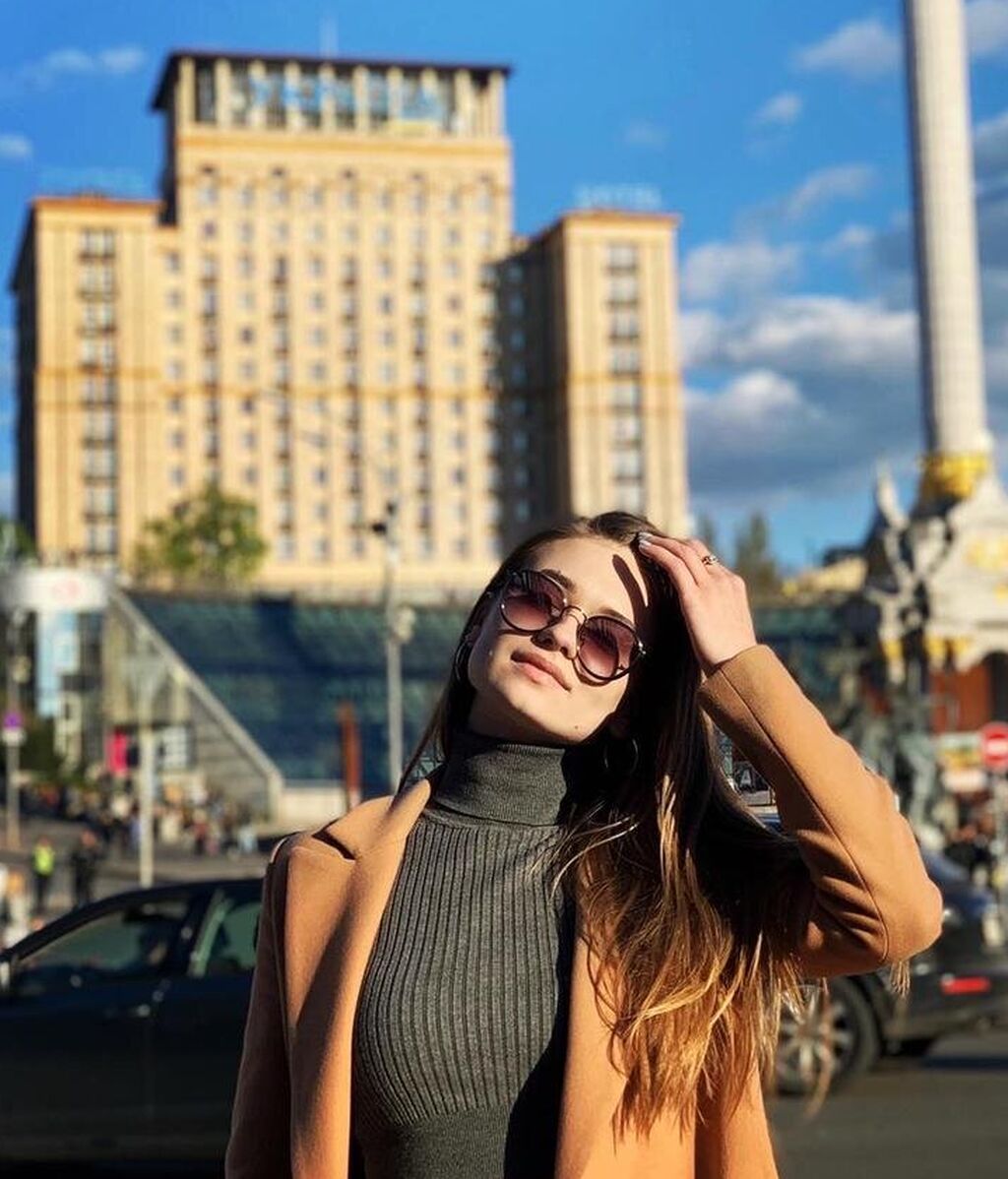 Nastya Falii en el centro de Kiev
