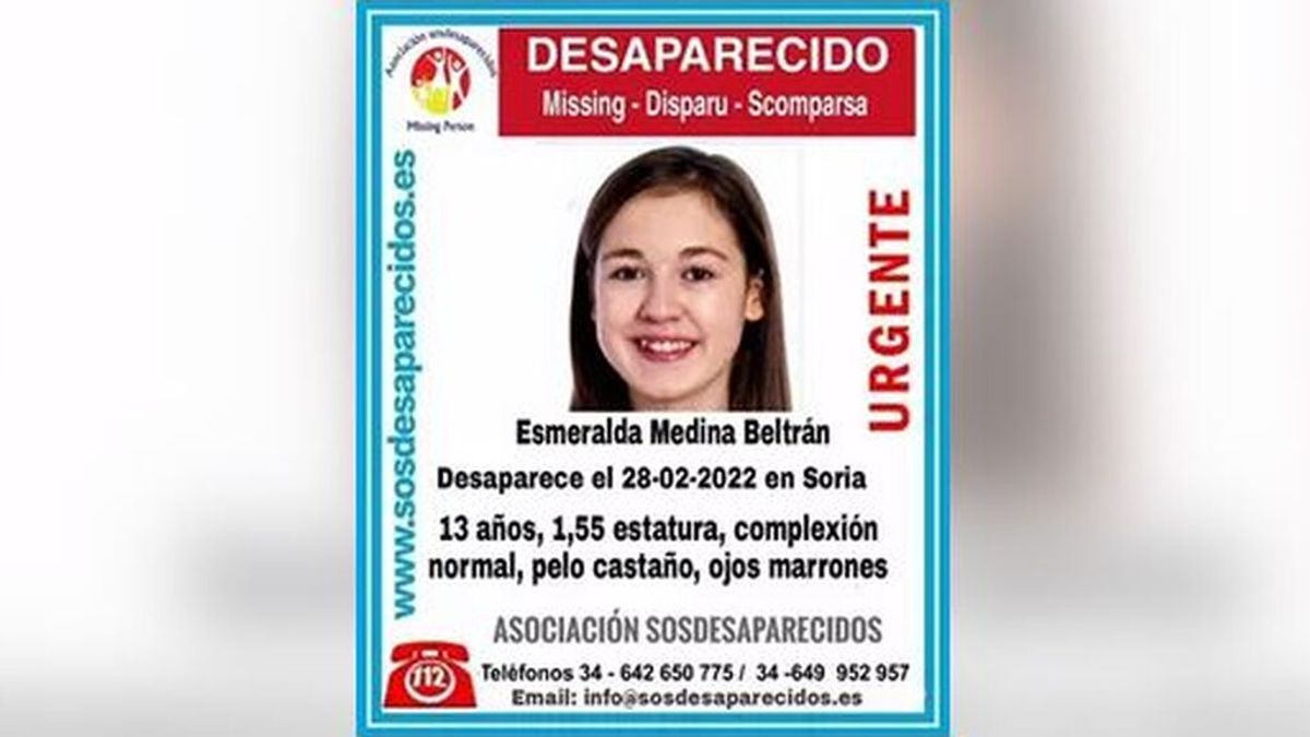 Solicitan colaboración ciudadana para encontrar a Esmeralda Medina, menor de 13 años desaparecida en Soria