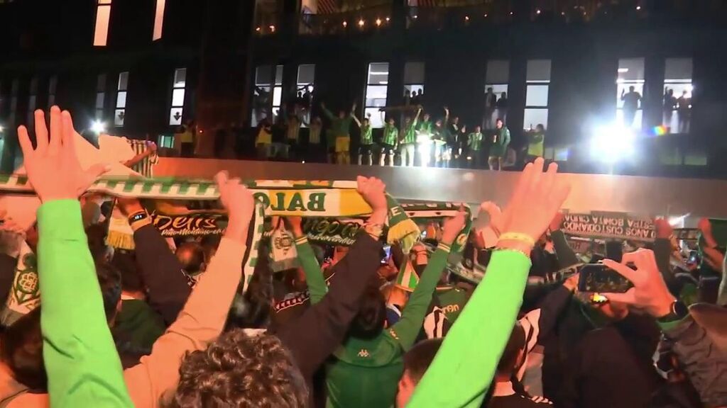 La celebración del Betis en el Benito Villamarín.