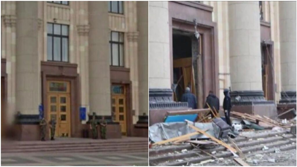 El antes y después de las ciudades ucranianas