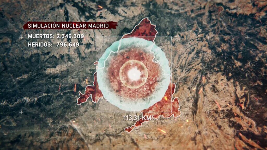 Los efectos de una bomba nuclear sobre Madrid