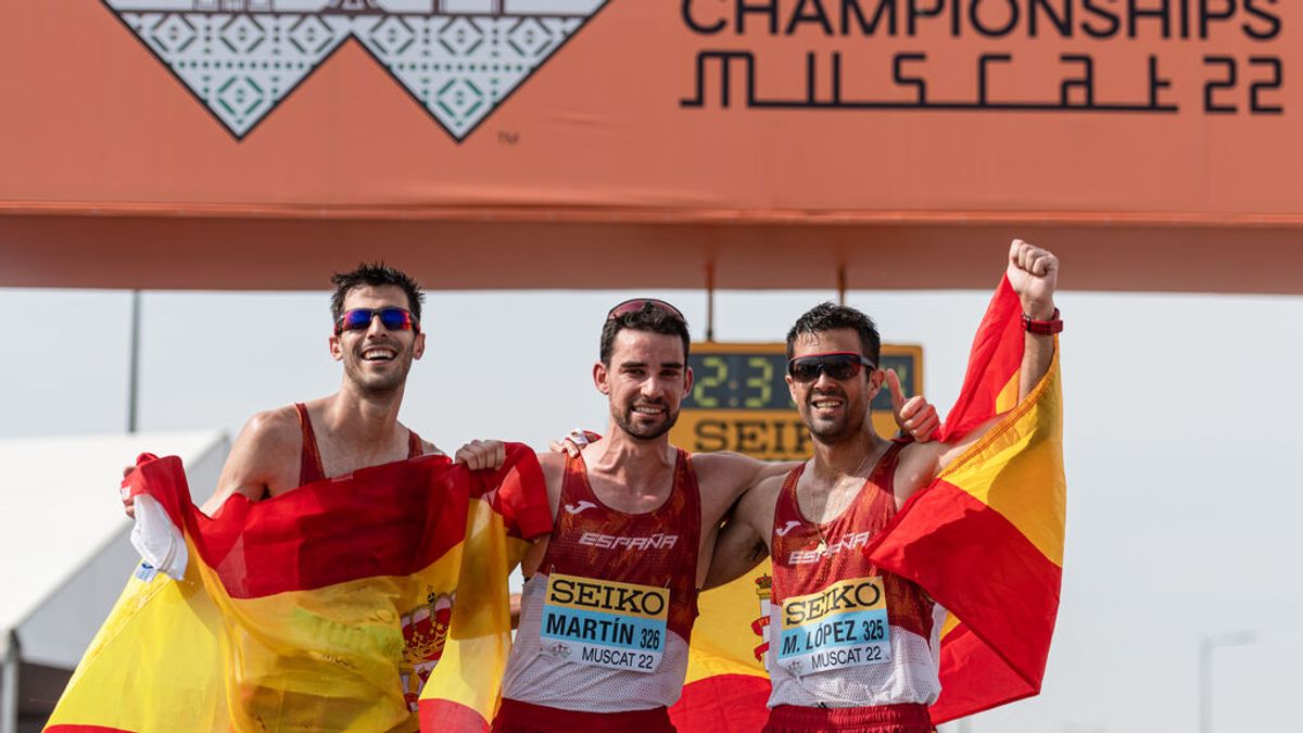 España conquista el oro y la plata en el Mundial de marcha por equipos