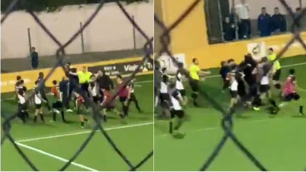 Un árbitro es agredido por varios jugadores en un partido de cadetes en Celta