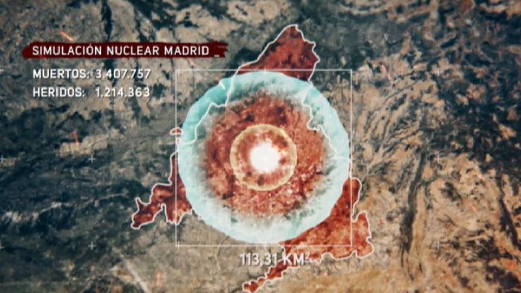 Madrid quedaría devastada y habría cuatro millones de muertos en el supuesto ataque nuclear ruso