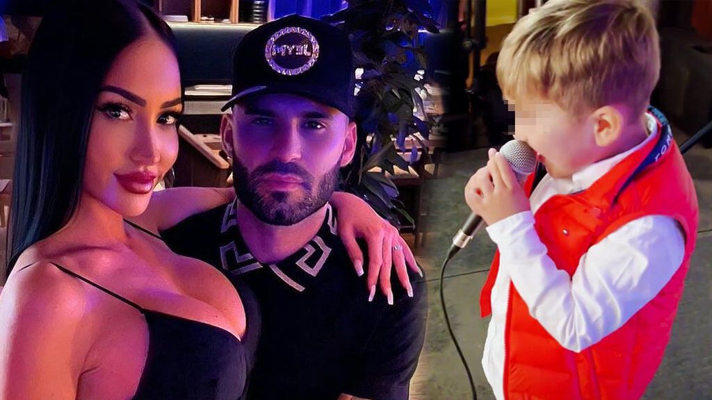 Nyan, el hijo de Aurah Ruiz y Jesé Rodríguez, se sube al escenario y canta en el cumpleaños del futbolista