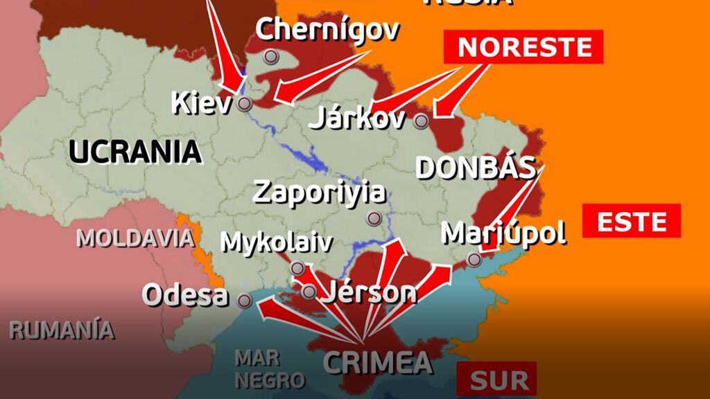 El mapa de la guerra de Ucrania