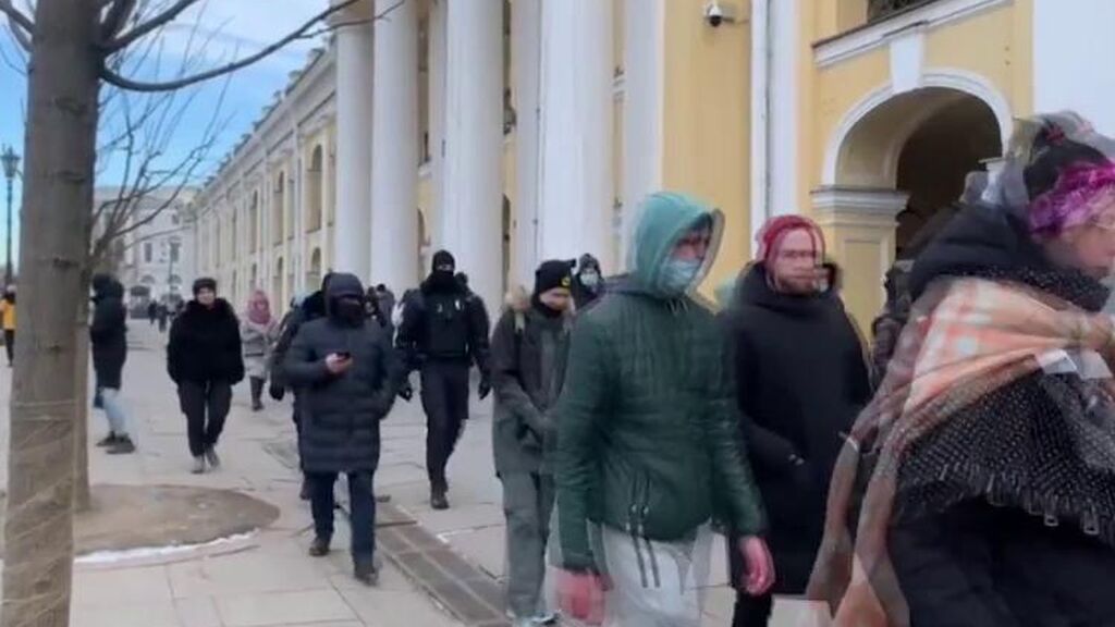 Protestas silenciosas en San Petersburgo