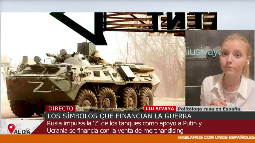 Liu Sivaya, politóloga rusa en España, desvela el significado de la 'Z' que lucen los tanques rusos