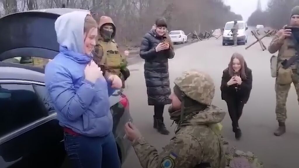 Pedida del matrimonio en plena Guerra de Ucrania