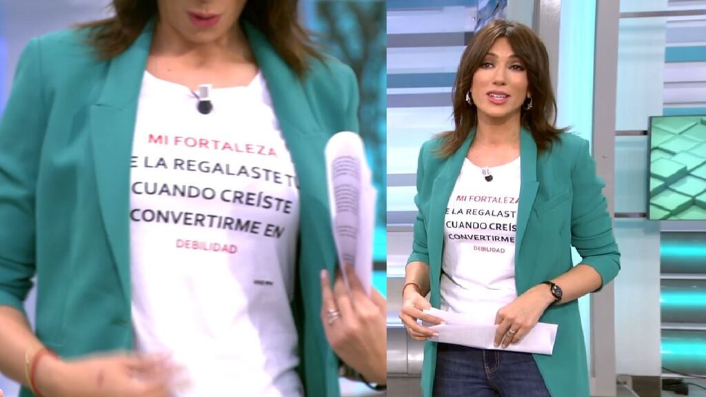 La camiseta de Patricia Pardo que lucha contra la violencia machista