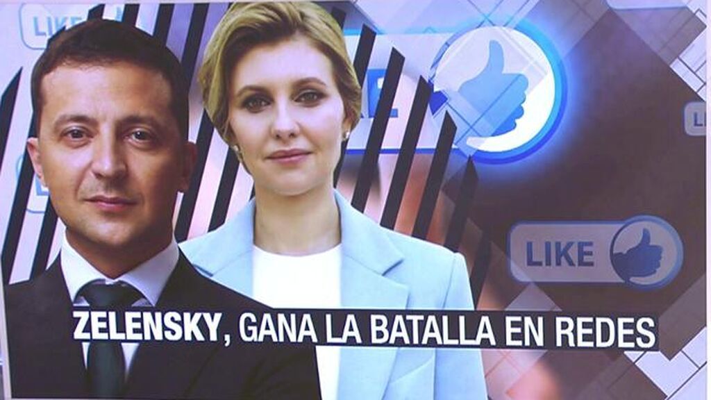 Zelenski y la primera dama ganan la guerra de redes sociales