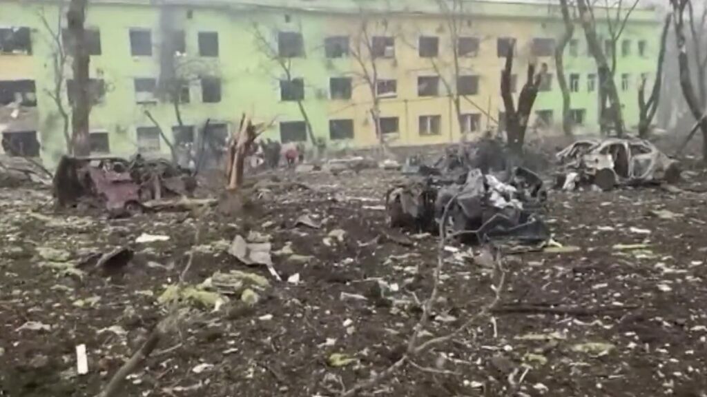 Así ha quedado el hospital infantil bombardeado en Mariúpol
