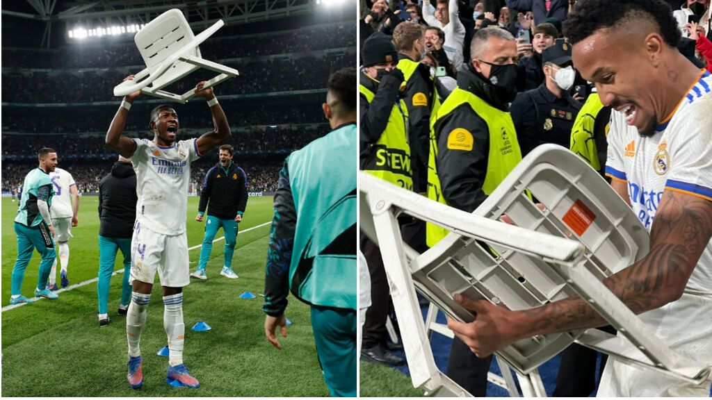 Alaba y Militao convierten una silla blanca en historia del Real Madrid: "Hay que encontrarla"