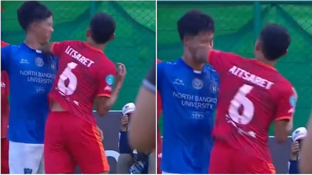 Un jugador es expulsado por su propio club tras propinar un brutal codazo a un adversario