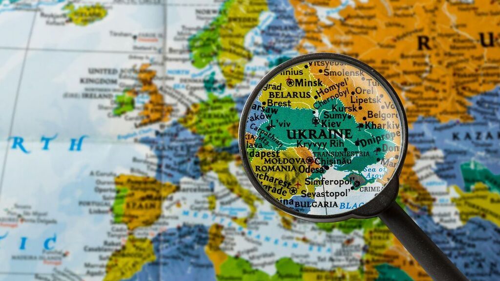 Mapa Ucrania en Europa