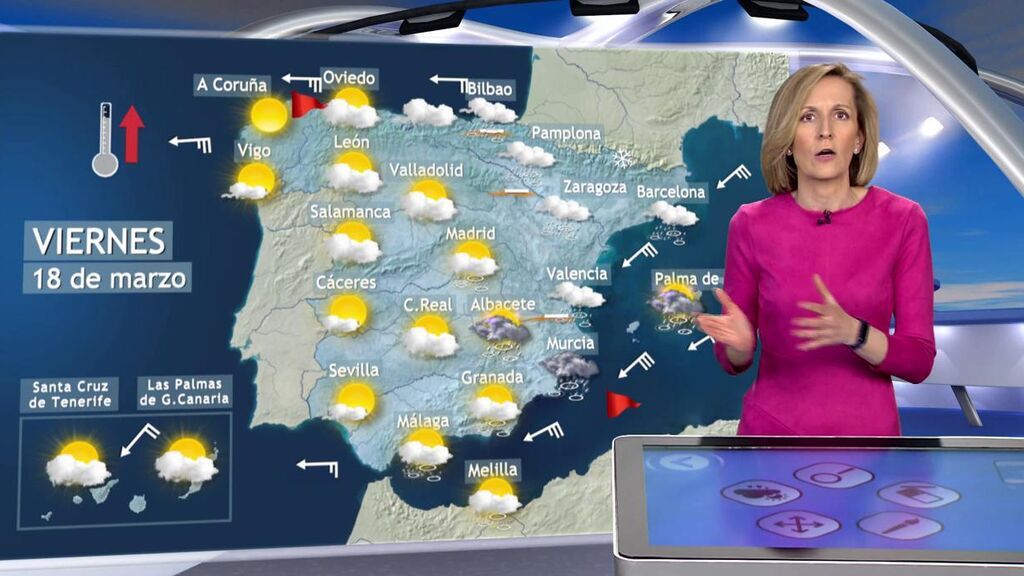 La borrasca Celia echa el ancla en el Mediterráneo: el tiempo en España para el viernes, 18 de marzo