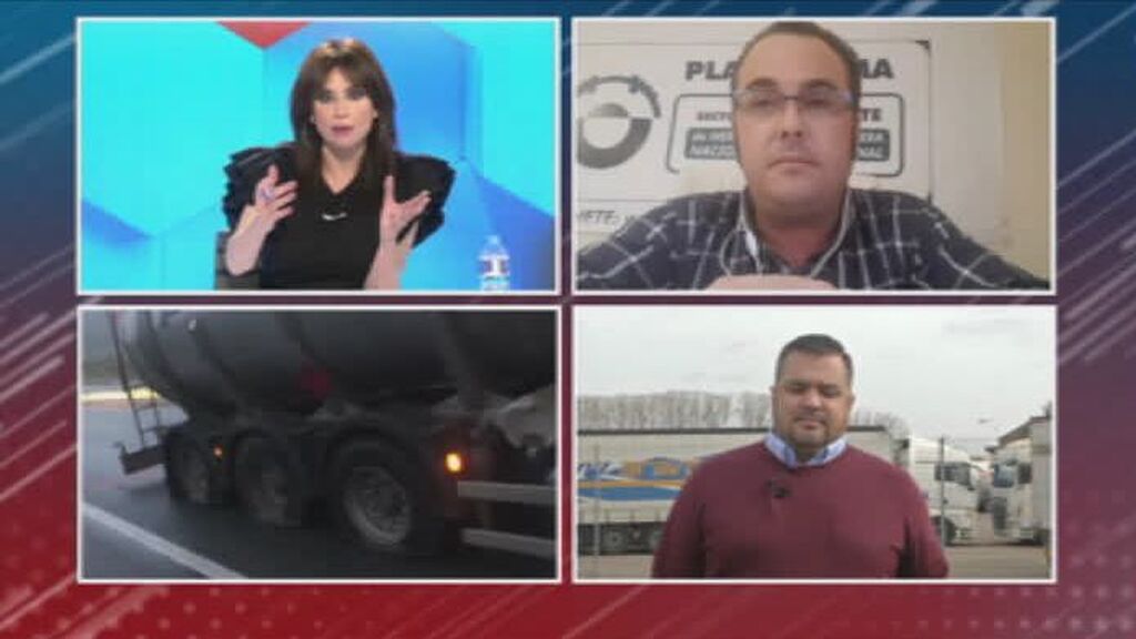 Bronca en directo entre un camionero y el portavoz de los huelguistas
