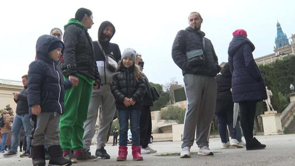 Los primeros refugiados ucranianos llegan al centro de acogida del Gobierno en Barcelona