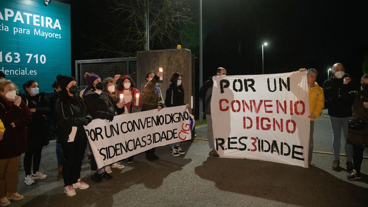 Huelga en las residencias privadas de Galicia donde los sindicatos denuncian un "genocidio laboral"