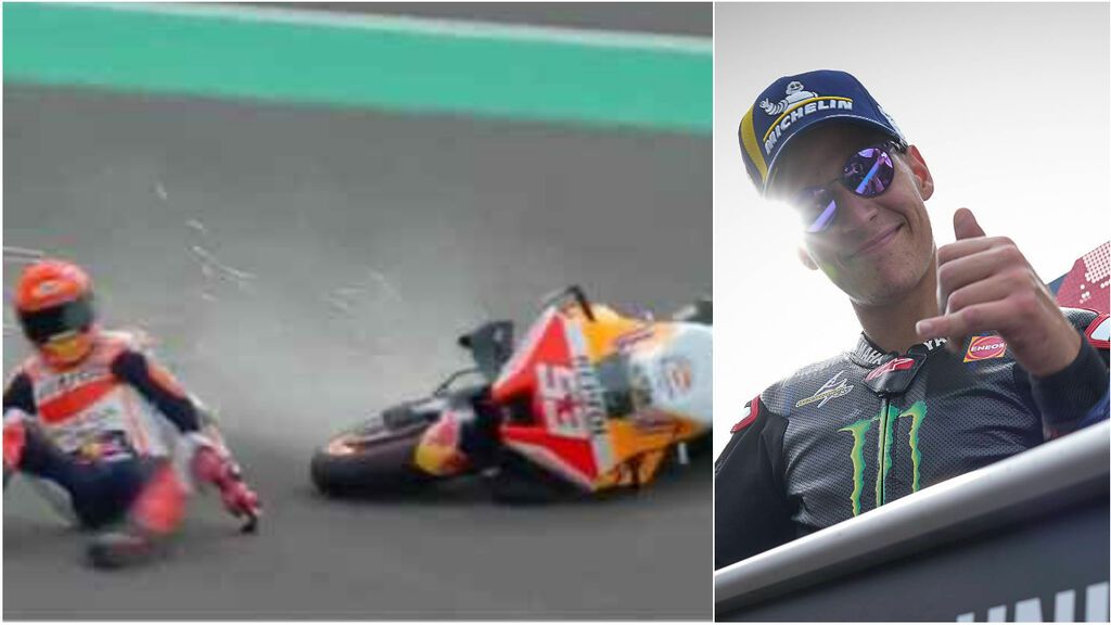 Quartararo se hace con la pole en Mandalika en donde Márquez fue protagonista por las caídas