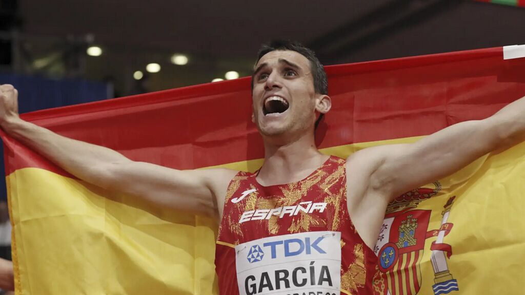 El atleta español Mariano García, campeón del mundo de 800 metros 'indoor'