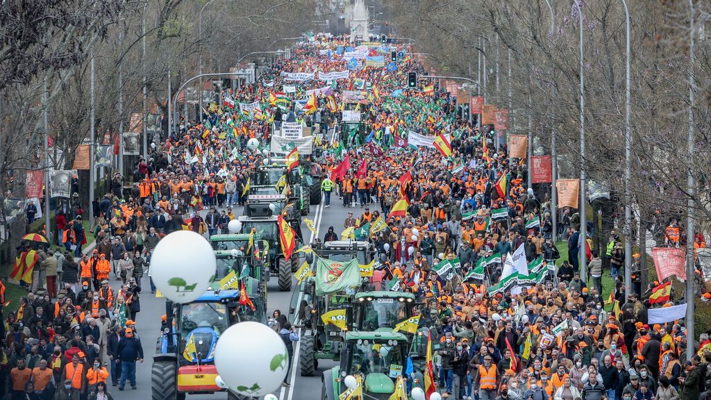 Manifestación en defensa del mundo rural en Madrid