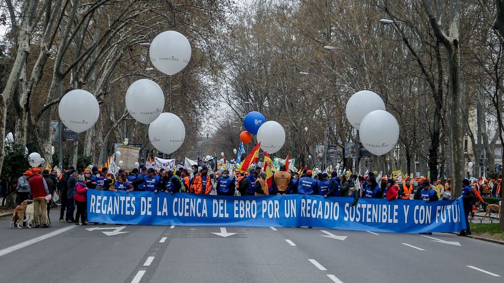 Manifestación 20-M Rural en Madrid: los regantes avisan de que la producción de alimentos está "amenazada"