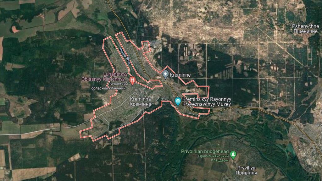 La ciudad de Kreminna, Lugansk, en el este de Ucrania