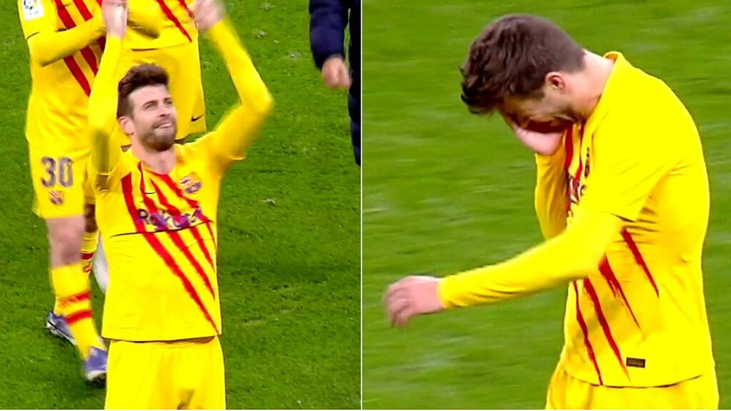 La emoción de Piqué tras el pitido final: el líder de la piña en la celebración