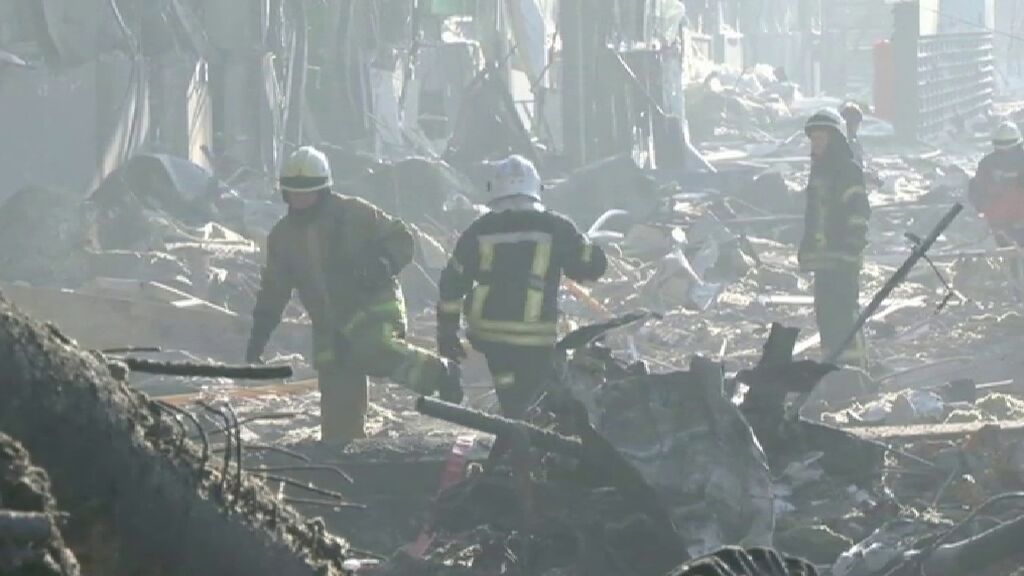 Así ha quedado el centro comercial de Kiev bombardeado por las tropas de Rusia