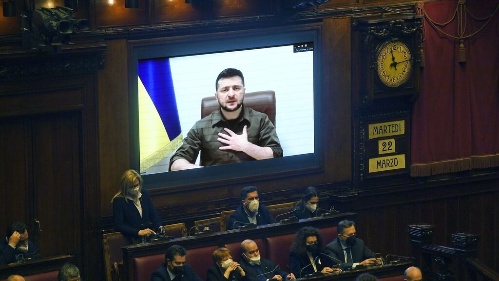 La intervención de Zelenski ante el Parlamento italiano