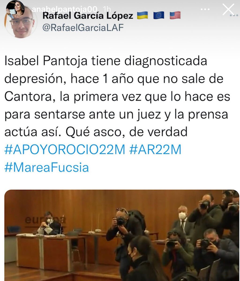 Captura de las stories de Anabel Pantoja: "Qué asco, de verdad"