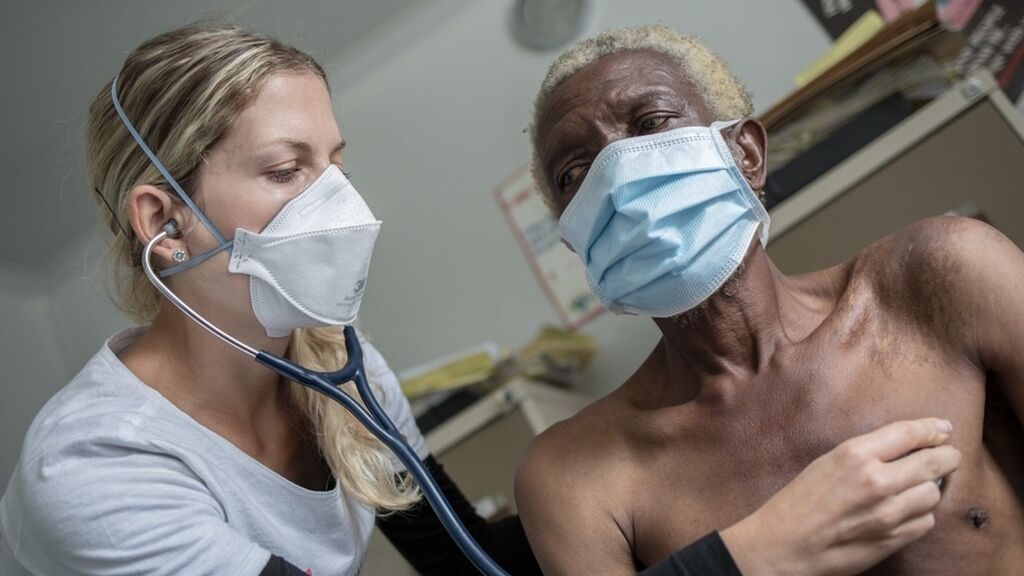 Enfermo de tuberculosis en África