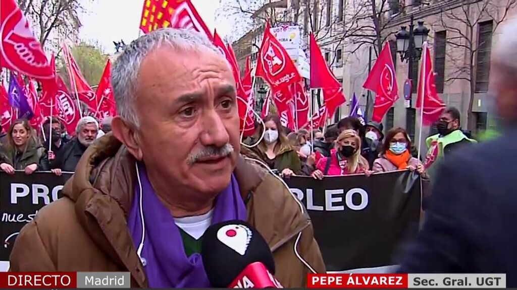 Pepe Álvarez, secretario general de UGT, sobre el parón de transportistas: “Tiene un fondo que va más allá del precio del combustible”