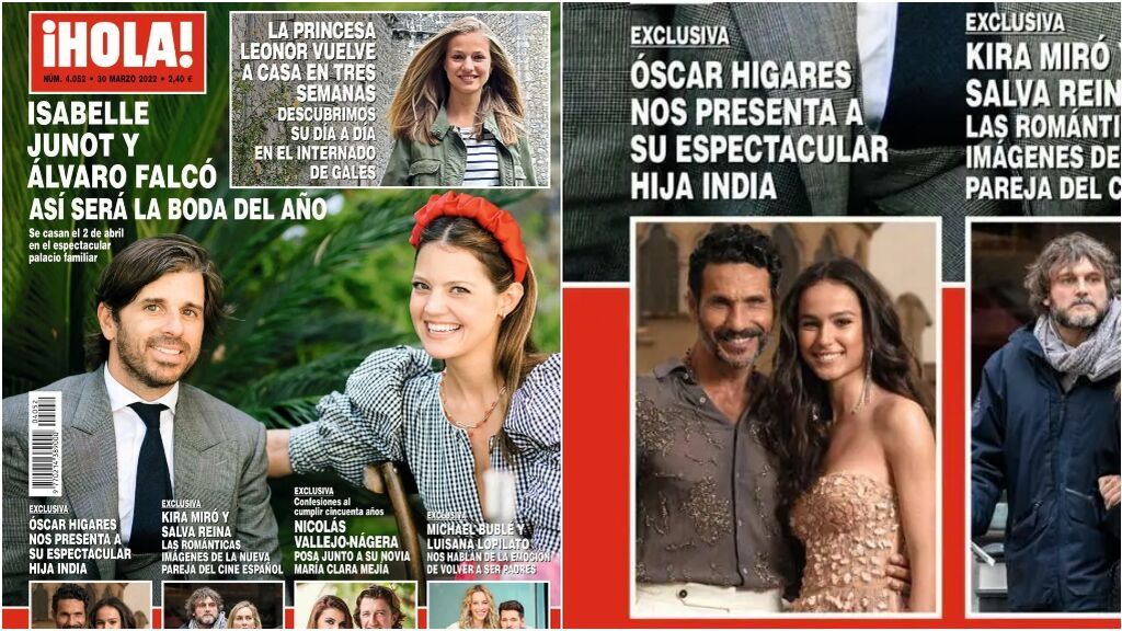 Óscar Higares posa con su hija India en la revista ¡Hola!