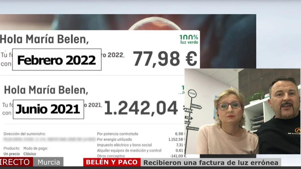 Reciben un recibo de la luz de más de 1.200 euros y resulta ser un error: “solíamos pagar entre 30 y 40 euros”