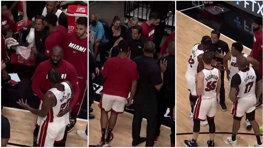 Jimmy Butler, a punto de llegar a las manos con su entrenador en pleno partido: Spoelstra no se achantó