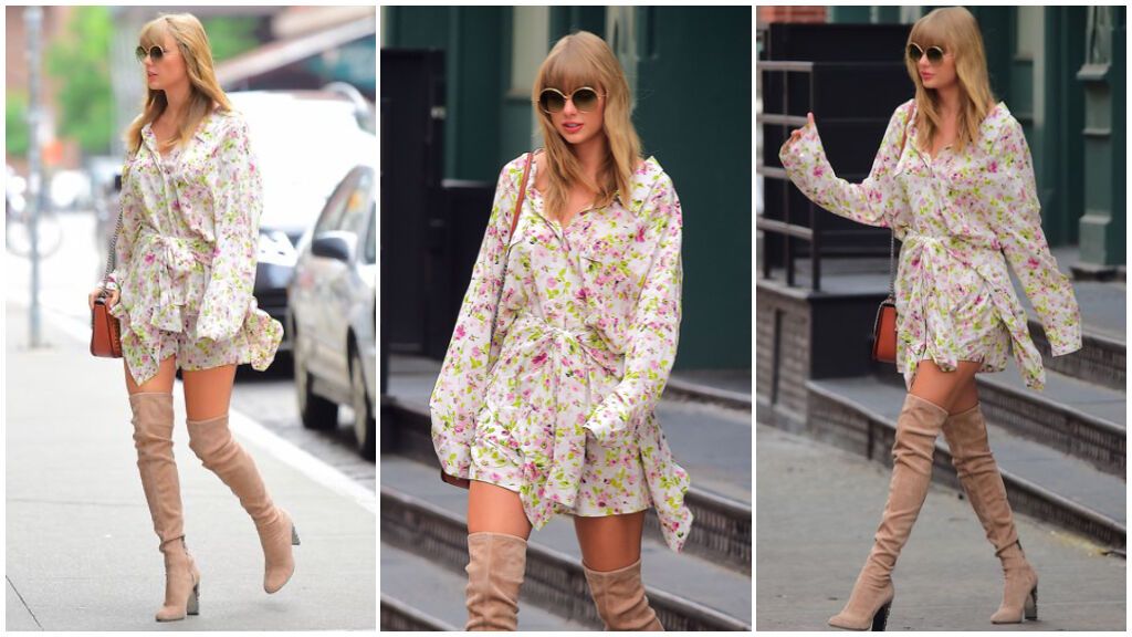 El vestido de flores siempre es un 'sí' en sus looks.