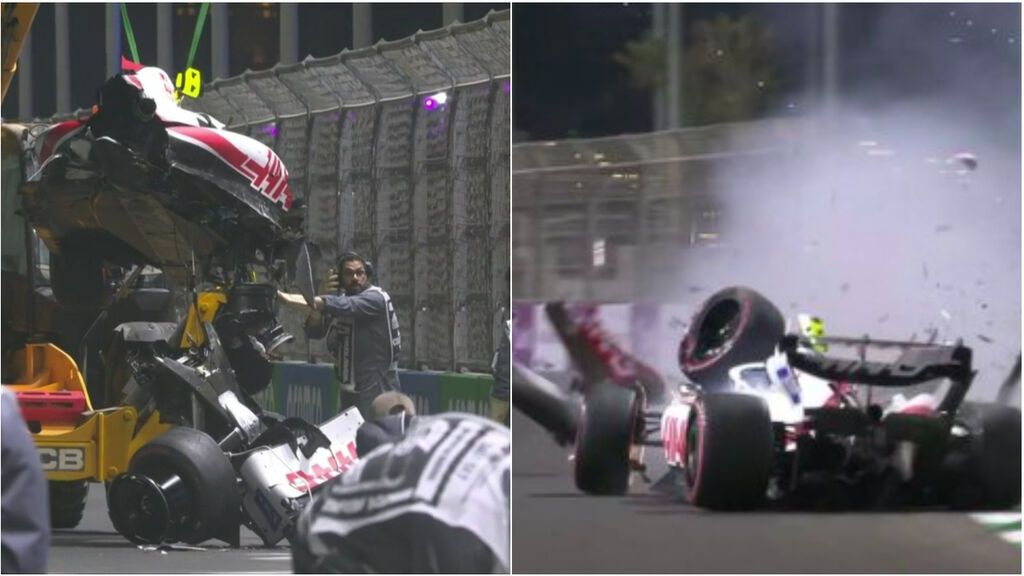 El brutal accidente de Mick Schumacher que acabó con el coche partido en dos