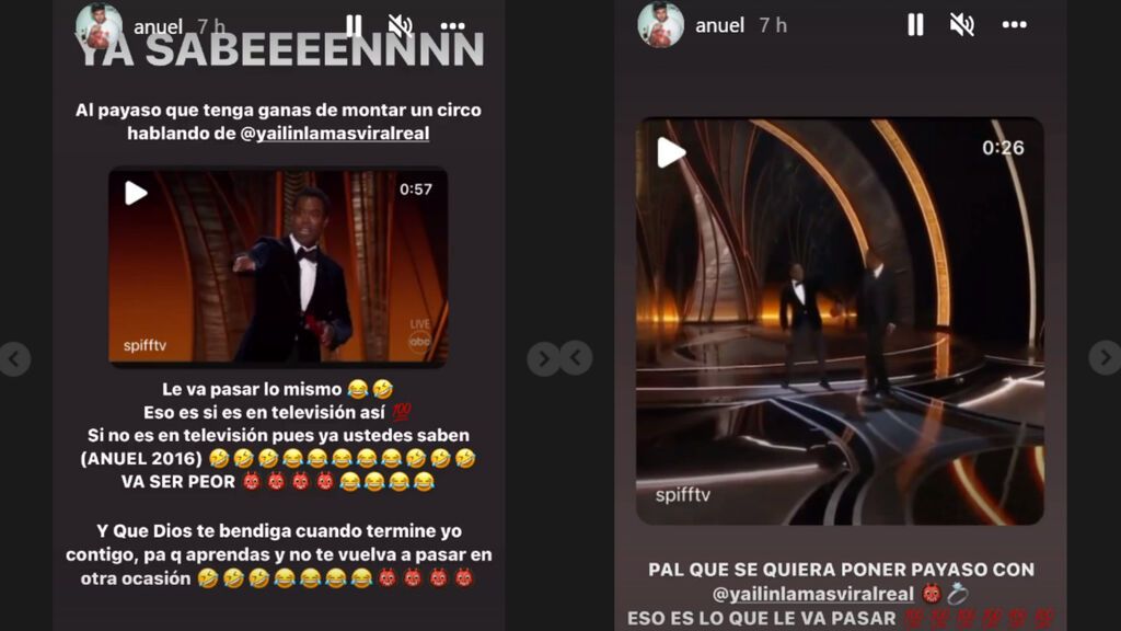 Anuel AA sobre el puñetazo de Will Smith