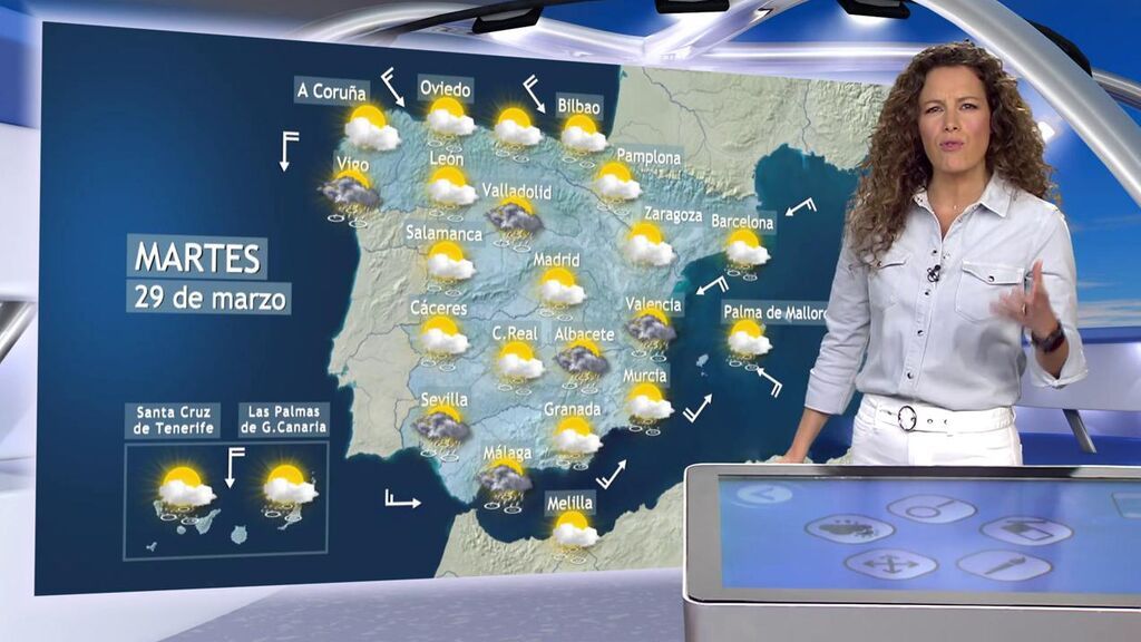 Las lluvias se extienden y serán con barro el martes: el tiempo en España para el 29 de marzo